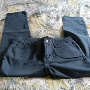 MAX JEANS Dark Green straight leg stretch size 14